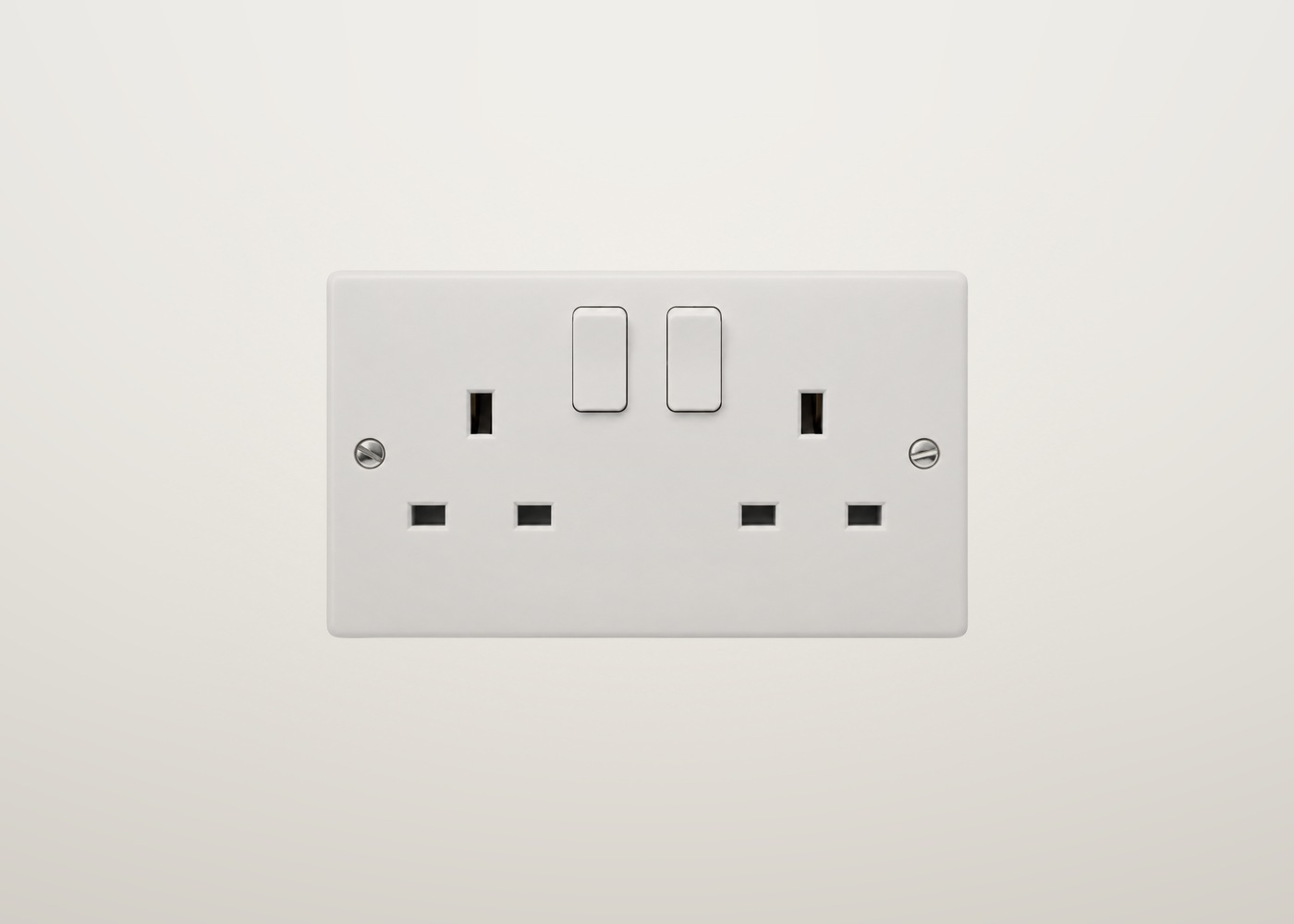 UK double smart socket with Type G three-pin outlets